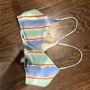 Body Glove Pastel Striped Bralette in Mint, Blue & Orange